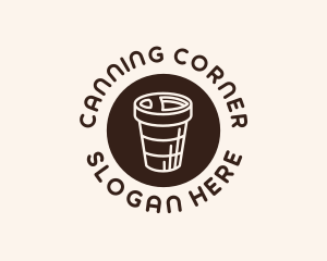 Stroke Coffee Cup logo design