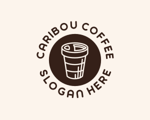 Stroke Coffee Cup logo design