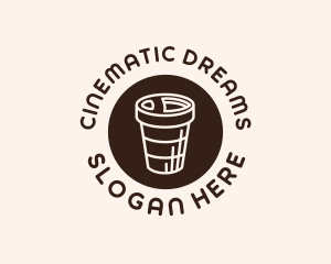 Stroke Coffee Cup logo design