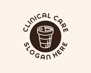 Stroke Coffee Cup logo design