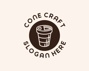 Stroke Coffee Cup logo design