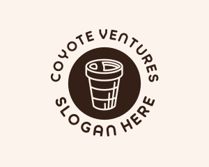 Stroke Coffee Cup logo design