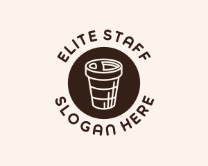 Stroke Coffee Cup logo design