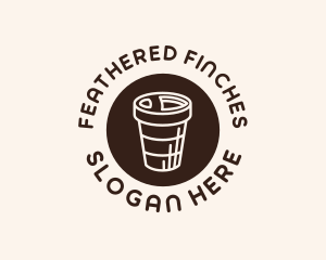 Stroke Coffee Cup logo design