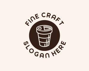 Stroke Coffee Cup logo design