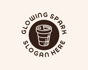 Stroke Coffee Cup logo design