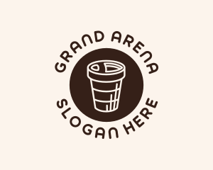 Stroke Coffee Cup logo design