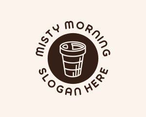 Stroke Coffee Cup logo design