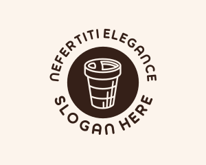 Stroke Coffee Cup logo design