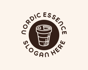 Stroke Coffee Cup logo design