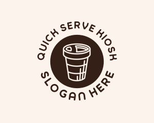 Stroke Coffee Cup logo design