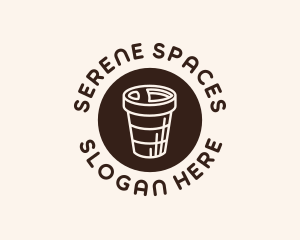 Stroke Coffee Cup logo design