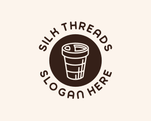 Stroke Coffee Cup logo design