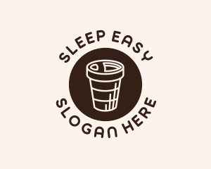 Stroke Coffee Cup logo design