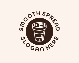 Stroke Coffee Cup logo design