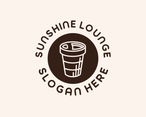 Stroke Coffee Cup logo design