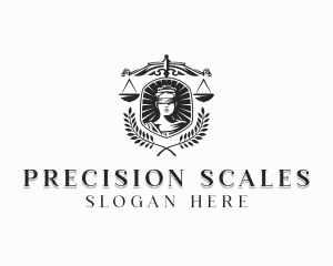 Woman Scale Justice logo design