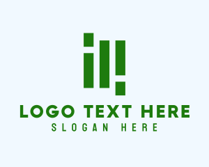 Letter I - Modern Business Bars logo design