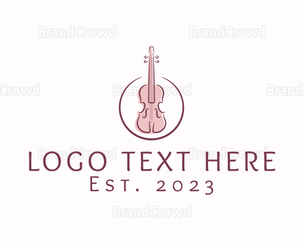 Violin String Music Instrument Logo