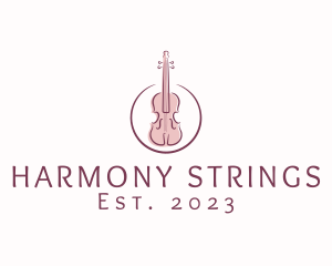 Violin String Music Instrument logo design