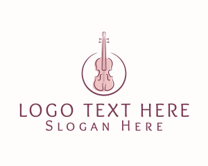 Violin String Music Instrument Logo