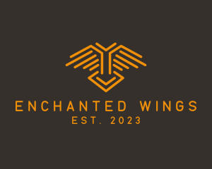 Aviation Wing Line logo design