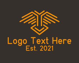Line - Orange Wing Line logo design