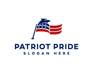 Stars And Stripes - Patriotic Eagle USA Flag logo design