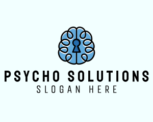 Psycho - Mind Keyhole Psychology logo design