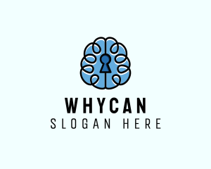Brain - Mind Keyhole Psychology logo design
