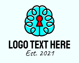 Organ - Black Mind Keyhole logo design