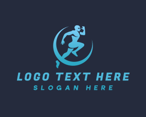 Gym - Jogging Man Exercise logo design