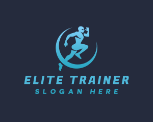 Jogging Man Exercise logo design