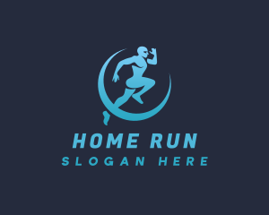 Jogging Man Exercise logo design