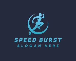 Jogging Man Exercise logo design