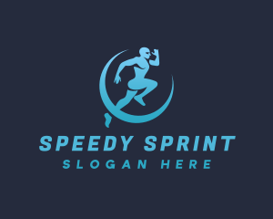 Jogging Man Exercise logo design