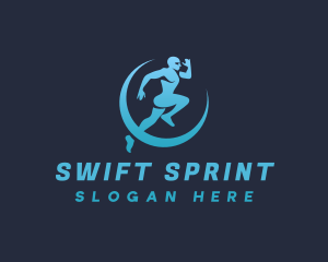 Jogging Man Exercise logo design