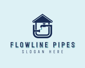 Faucet Pipe Plumber logo design