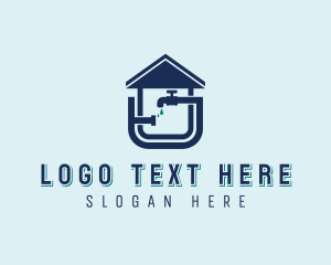 Faucet Pipe Plumber Logo