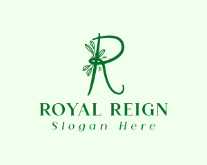 Natural Elegant Letter R logo design