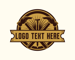 Tradesman - Builder Hammer Construction logo design