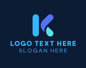 Digital Server Letter K Logo