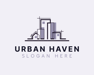 Housing Property Blueprint logo design