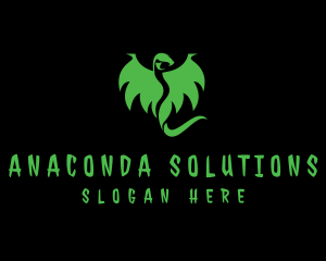 Anaconda - Myth Flying Serpent logo design