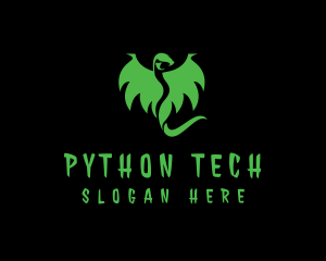 Python - Myth Flying Serpent logo design