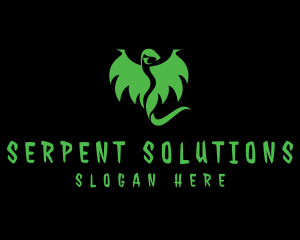 Serpent - Myth Flying Serpent logo design