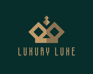 Luxe Golden Crown  logo design