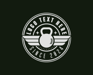 Wings - Kettlebell Athletic Gym logo design