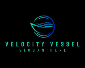 Cruise Boat Marine logo design