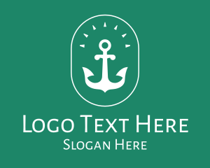 Cargo Shipping - Stylish Marine Anchor logo design